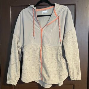 Columbia Gray and Orange Zip-Up Hoodie
